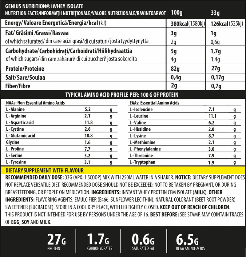 iWHEY® ISOLATE 900g/28serv